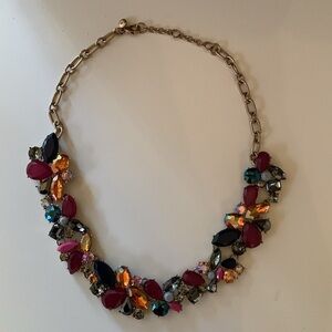 JCrew Multi Color Crystal Statement Necklace